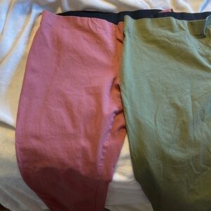 a new day Pink and Green Ankle Pants